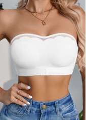 soutien-gorge bandeau blanc extensible