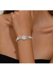 Armband aus Silber Kupfer und Diamanten mit funkelndem Design