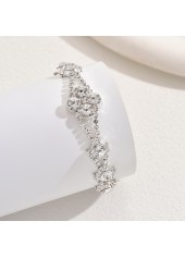 Silver jewelry,Geometric jewelry,Silver Copper Diamond Sparkling Design Bracelet