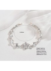 Silver jewelry,Geometric jewelry,Silver Copper Diamond Sparkling Design Bracelet
