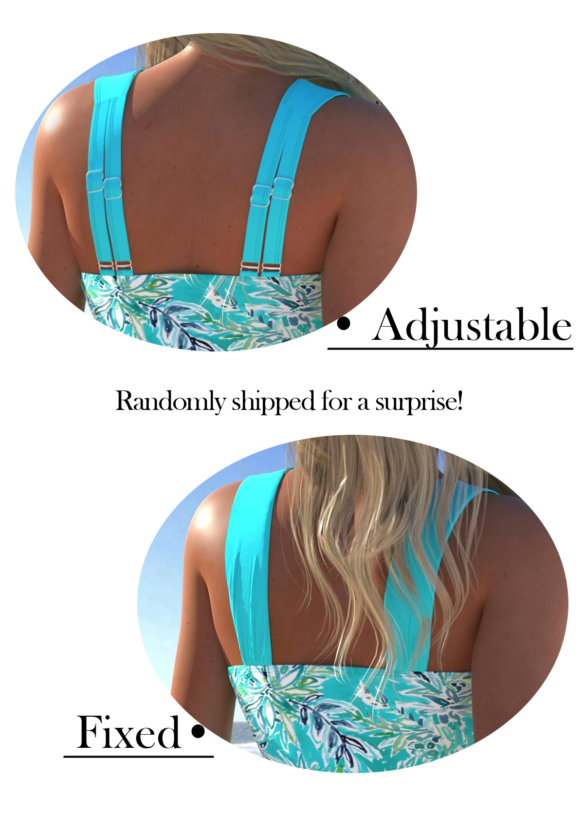 Cyan plus size,Plants plus size,ROTITA Plus Size Mid Waisted Surplice Leaf Print Tankini Set