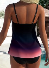 haut de tankini ombré superposé multicolore Rotita-Pas de fond