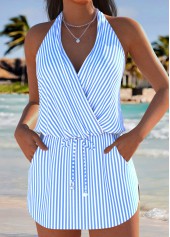 Rotita hellblau gestreiftes Tankini-Set