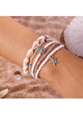beigefarbene runde Armbänder mit Legierungsdetails