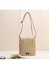 beigefarbene offene Schultertasche