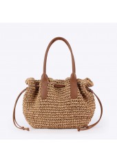 sac à main à cordon couleur camel foncé