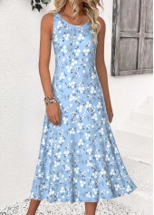 Blue dresses,Ditsy Floral dresses,Everyday dresses,Casual dresses,ROTITA Ditsy Floral Print Blue Dress and Cardigan
