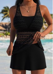 ensemble tankini bandeau taille moyenne noir rotita