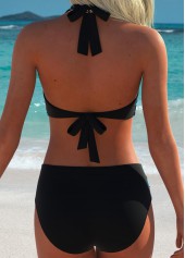 Multi Color swimwear,Striped swimwear,Geometric swimwear,ROTITA Multi Color Surplice Mid Waisted Bikini Set