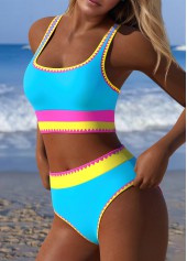 Mehrfarbiges Rotita-Bikiniset mit mittlerer Taille