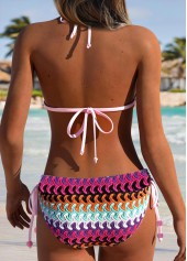 Multi Color swimwear,Plain Color swimwear,ROTITA Multi Color Pull On Mid Waisted Bikini Set