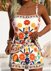 ROTITA Multi Color Tummy Coverage Floral Print Tankini Set