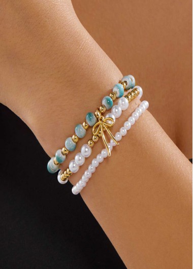 Light Green jewelry,Round Light Green Alloy Detail Bracelets