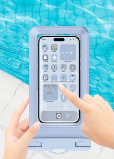 Light Blue accessories,Plain Color accessories,Light Blue Waterproof Plastic Phone Dry Bag
