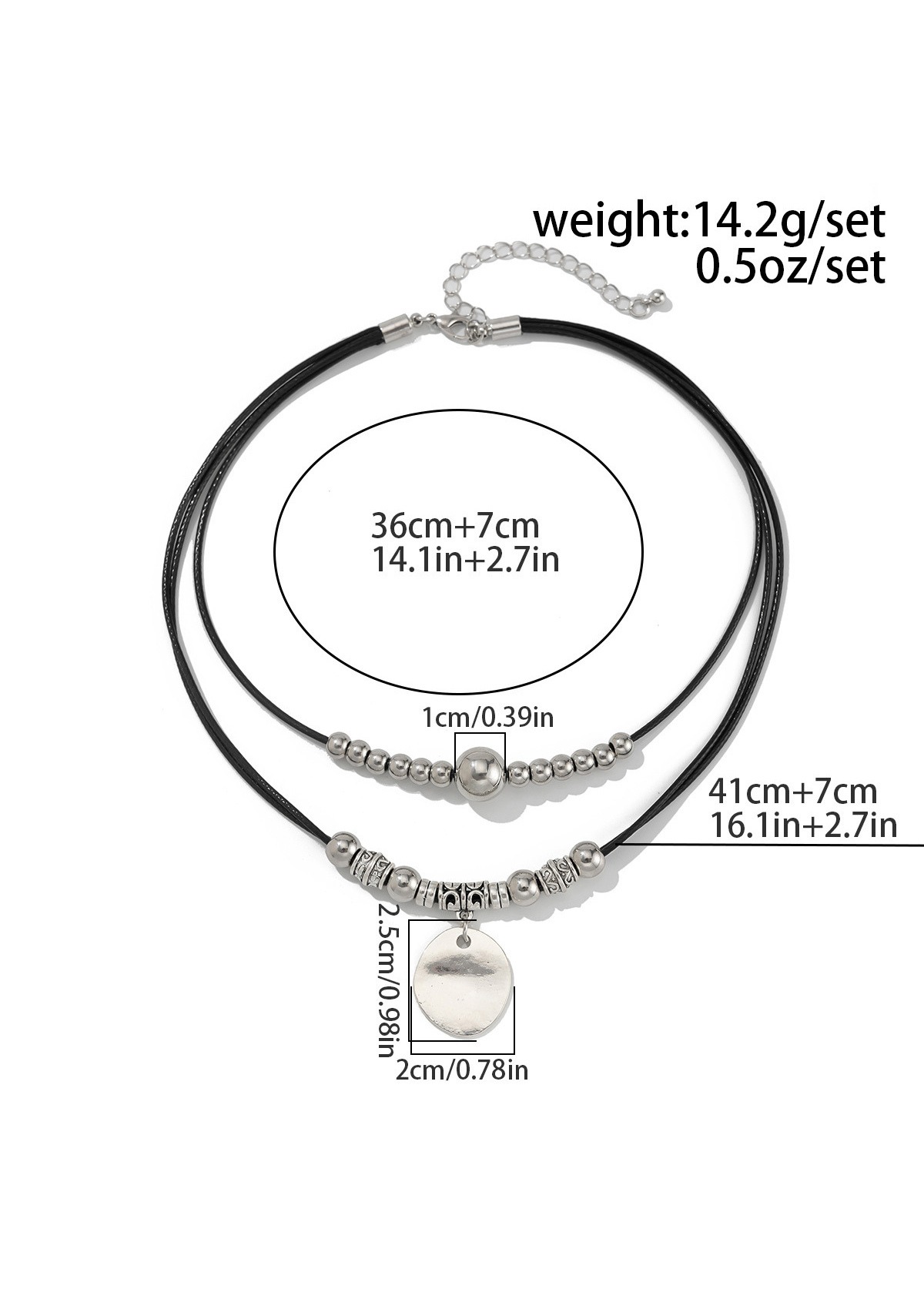 Silver jewelry,Heart Alloy Detail Silver Color Necklace