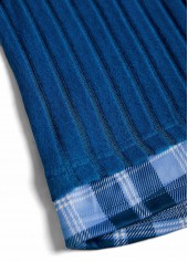 Blue tops,Plaid tops,Striped tops,Geometric tops,ROTITA Button Plaid Blue Fake Two Piece Twinset