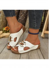 White shoes,Plain Color shoes,White Low Heel Peep Toe Sliders