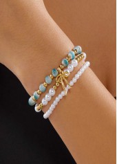 runde hellgrüne Armbänder mit Legierungsdetails