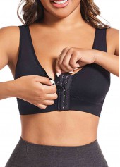 schwarzer Bandeau-BH mit Push-up-Ausschnitt