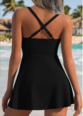 ROTITA Black Bowknot Mid Waisted Tankini Top-No Bottom