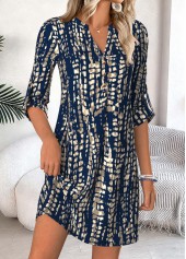 Blue dresses,Tie Dye dresses,Everyday dresses,Casual dresses,ROTITA Blue Tie Dye Print Tummy Coverage Short Dress