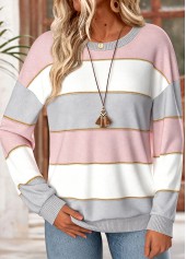 ROTITA Striped Multi Color Sweatshirt