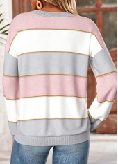 Multi Color tops,Striped tops,Geometric tops,ROTITA Striped Multi Color Sweatshirt