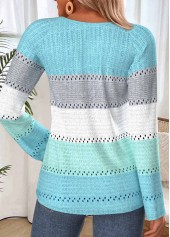 Mint Green tops,Striped tops,Geometric tops,ROTITA Button Striped Mint Green Split Neck T Shirt