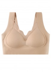 Gray Brown intimates,Gray Brown Color Push-up Scoop Bra