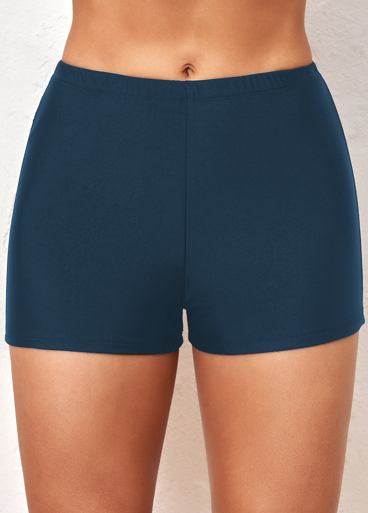 Rotita Oberschenkel-Slimer Navy Mid Waist Badeshorts