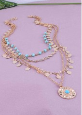 Golden jewelry,Round Golden Alloy Design Necklaces Set
