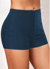 Navy swimwear,Plain Color swimwear,ROTITA Thigh Slimmer Navy Mid Waisted Swim Shorts