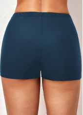 Navy swimwear,Plain Color swimwear,ROTITA Thigh Slimmer Navy Mid Waisted Swim Shorts