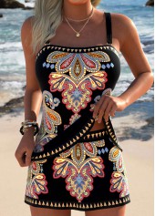 Mehrfarbiges Tankini-Set mit Stammesmuster von Rotita zur Bauchbedeckung