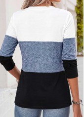 Blue tops,Striped tops,Geometric tops,ROTITA Tummy Coverage Striped Blue V Neck T Shirt