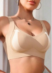 Skin Color intimates,Skin Color V Neck Detail Bra