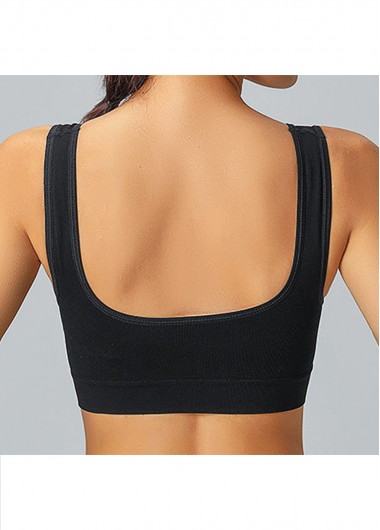 Black intimates,Soft Padded V Neck Wire Free Sports Bra