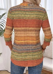 Multi Color tops,Geometric tops,ROTITA Tummy Coverage Geometric Print Multi Color T Shirt