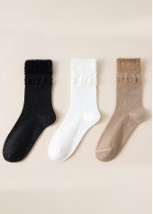 Multi Color Cotton Blend Mid Calf Socks