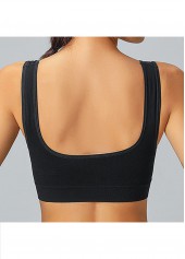 Black intimates,Soft Padded V Neck Wire Free Sports Bra