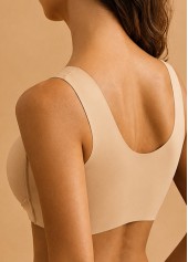 Skin Color intimates,Skin Color V Neck Wireless Comfort Women Bra