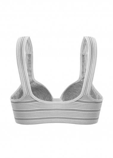 Light Grey Marl intimates,Light Grey Marl Scoop Neck Bra