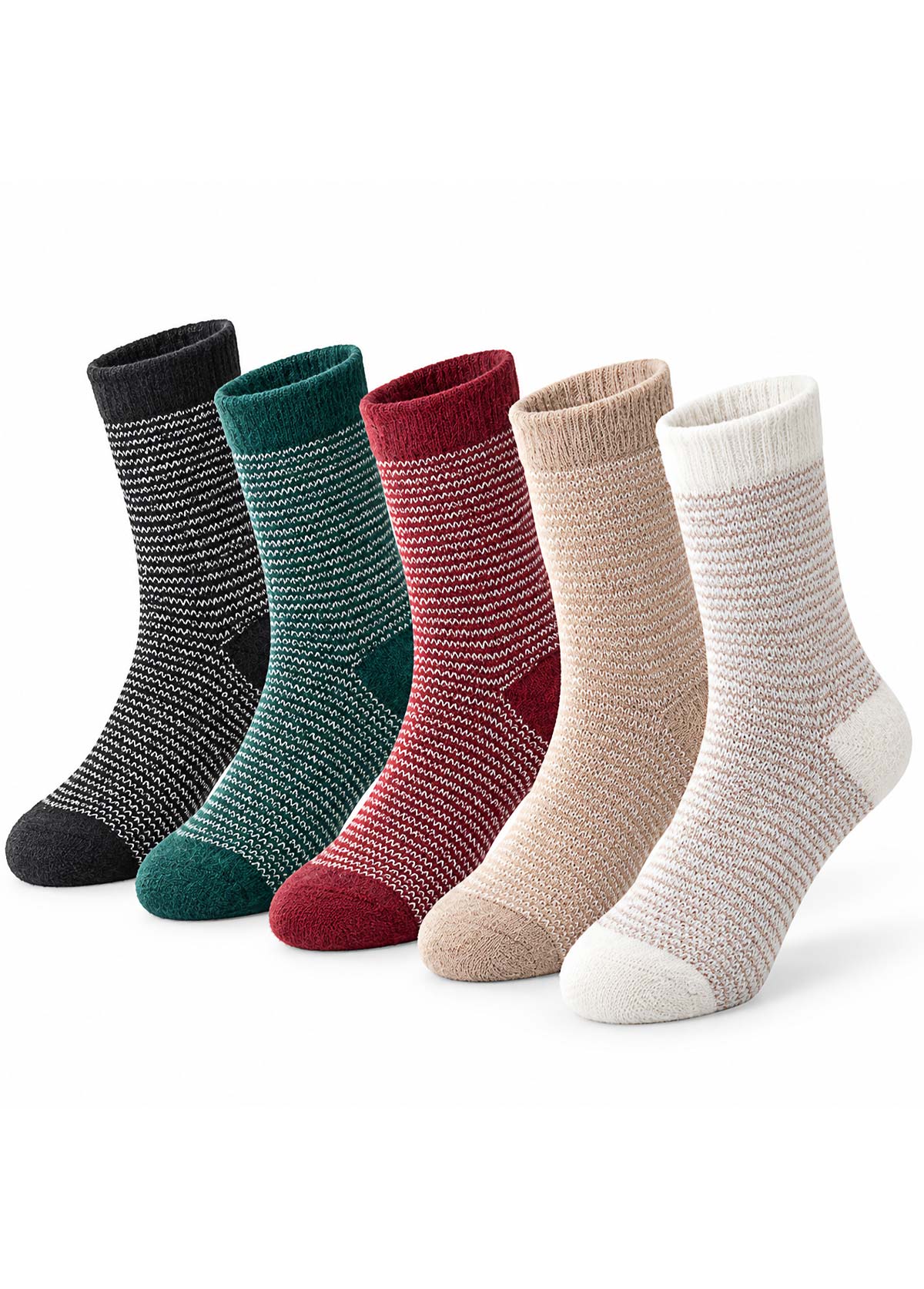 Multi Color accessories,Striped accessories,Geometric accessories,Striped Multi Color Mid Calf Socks