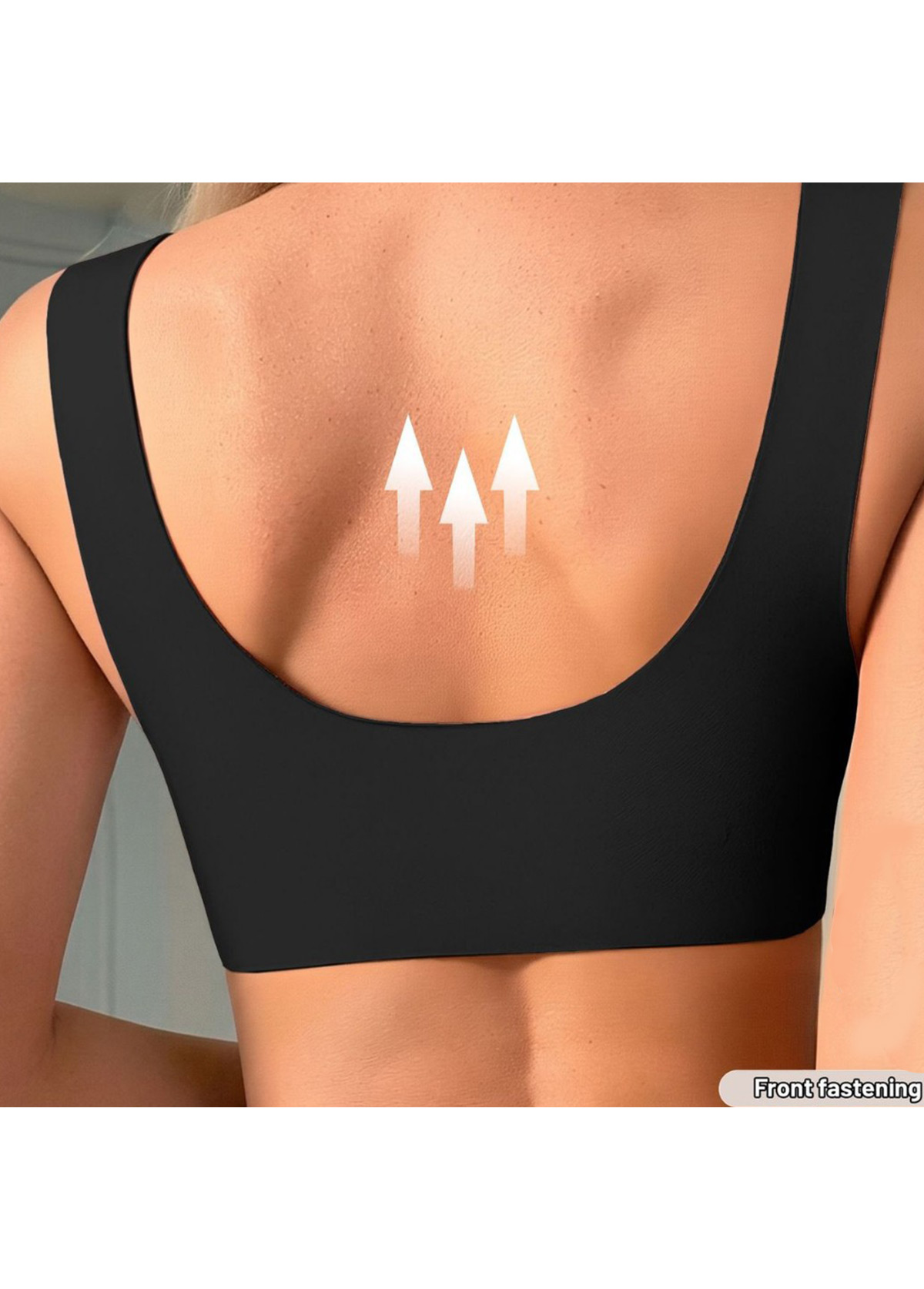 Black intimates,Black V Neck Soft Wire Free Daily Bra