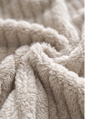 Beige tops,Plain Color tops,Button Beige Turn Down Collar Long Sleeve Coat