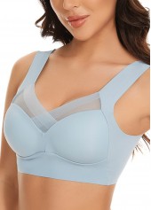 Light Blue intimates,Comfort Light Blue Scoop Neck Padded Bra