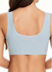 Light Blue intimates,Comfort Light Blue Scoop Neck Padded Bra