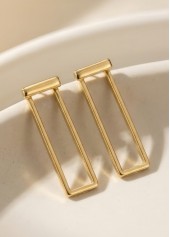 Golden jewelry,Rectangle Golden Alloy Earring for Women Fashion