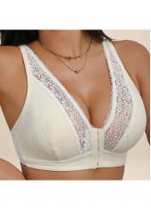 Light Yellow intimates,Light Yellow V Neck Detail Bra