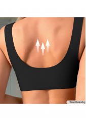 Black intimates,Black V Neck Soft Wire Free Daily Bra